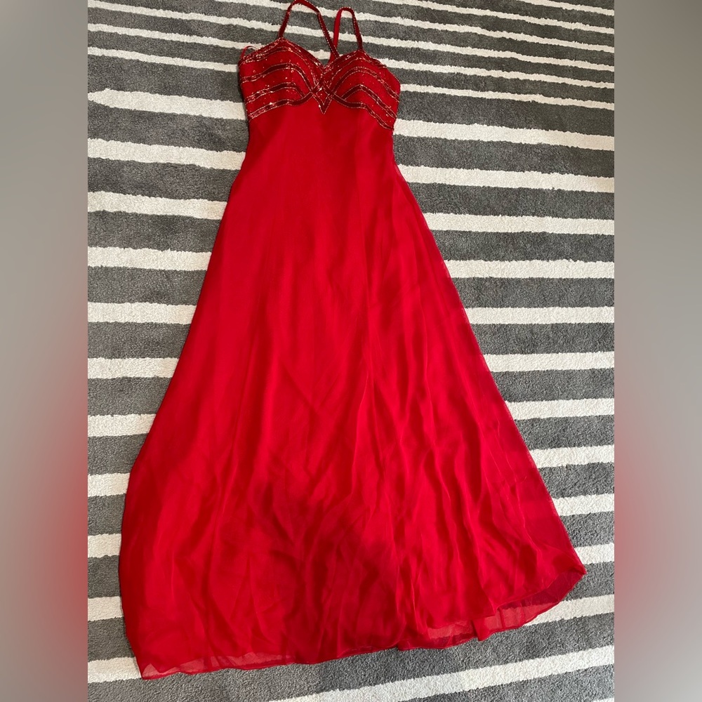 Red formal dress